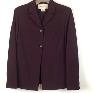 Jones of NY  maroon no wrinkle 2 button blazer size 8